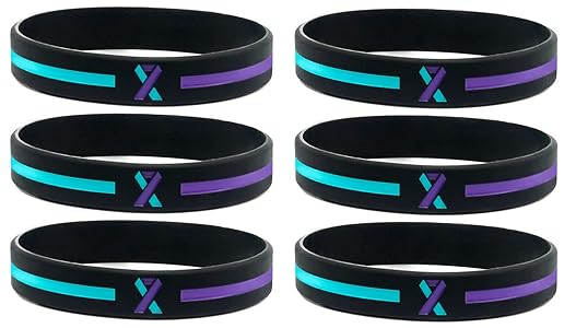 Amazon.com: Giftphoria Teal and Purple Awareness Ribbon